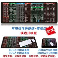办公快捷键大鼠标垫超大键盘垫PS/AI/CDR/CAD/PR/AE/3D五笔字根表 黑底版-常用软件快捷键 260X21