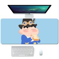 蜡笔小新鼠标垫超大书桌垫写字垫家用可爱卡通电脑键盘垫游戏防水 吃块面包 24x20x0.3厘米