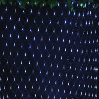 led网灯渔网灯彩灯满天星 户外防水草地网状格子闪灯婚庆圣诞装饰 白色 1.5米X1.5米 96灯带尾