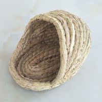垂耳兔子窝松鼠保暖草窝豚鼠窝荷兰猪宠物用品 城堡草房子 拖鞋-小号