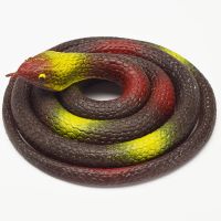 蛇玩具儿童玩具蛇仿真蛇假橡胶软蛇 整蛊恐怖吓人玩具愚人节礼物 80cm褐花田蛇 1条