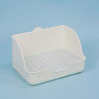 日本抽屉式兔厕所防喷尿塑料护脚底网品高同款兔子豚鼠龙猫荷兰猪 大螺母厕所白色 23*28*15