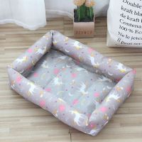 宠物窝耐磨牛津布不粘毛狗窝耐抓可拆防水全可洗猫窝猫狗四季窝垫 牛津布可拆窝-浅灰幸运马 1号40*30cm 3斤内