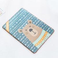 狗狗垫子夏天睡垫地垫四季凉席冰垫狗窝法斗柯基冰丝透气耐咬窝垫 卡通小熊 54×40