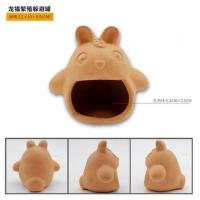 迷你鹦鹉鱼宝蓝白金小型淡水鱼热带观赏鱼活体易养易活易繁殖包活 迷你鹦鹉繁殖陶罐(龙猫) 1-2cm