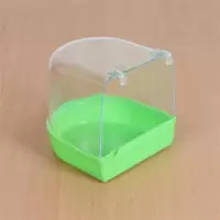 鸟用洗澡盆沐浴盆虎皮鹦鹉文鸟绣眼八哥画眉用品洗澡盒鸟笼配件 外置鸟洗澡盆(绿色)