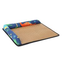 狗窝猫窝夏季草席窝凉席窝新款宠物窝沙发窝藤席不沾毛耐咬透气 37*27cm(3斤内) 藏青色恐龙