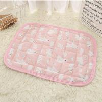 宠物冰丝垫夏咪降温垫凉席泰迪小狗垫子床垫夏季睡垫狗狗用品 可爱粉 XS