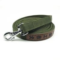 尼龙牵引绳中型犬金毛拉布拉多大型犬马犬德牧工作犬遛狗绳子加长 军绿色 四层加厚牵引绳 总长1.1米