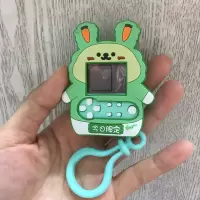 秋季上新可爱儿童玩具萝卜兔游戏机钥匙扣俄罗斯方块开智游戏挂件 萝卜兔游戏机绿