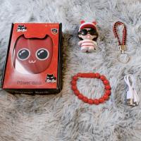 小恶魔可爱便携卡通便携充电宝20000毫安创意女生可爱移动电源萌 HYY红色苹果线 20000毫安