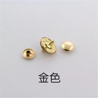免缝双面铆钉款磁铁纽扣手工箱包配件金属暗扣磁扣吸铁石钱包扣子 14mm铆钉款浅金色【4付】