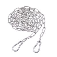 304不锈钢晾衣绳室外防滑链条晒衣绳防风凉衣绳子铁链挂钩钢丝绳 晾衣链1米(附送2个弹簧扣)