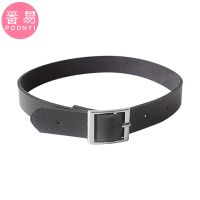 原宿项圈PU软妹脖环朋克摇滚简约配饰choker项链心形短款黑色颈带 皮带款1条