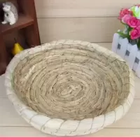 兔子草窝小宠物兔兔垂耳兔窝天竺鼠豚鼠荷兰猪草窝信鸽子窝草垫屋 圆形草窝