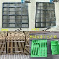 养殖兔底板塑料底竹片底笼脚底板9笼位竹底子母笼塑料竹板底脚垫 30*50厘米塑料底