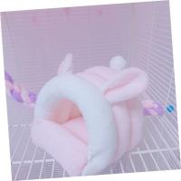 仓鼠棉窝金丝熊荷兰猪用品蜜袋鼯窝保暖豚鼠兔子松鼠龙猫刺猬睡袋 粉兔 S