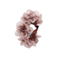 丸子头发饰编发盘发神器盘发器多功能蓬松花苞头发圈发夹成人新款 香槟色 盘发器单层钻款