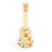 儿童音乐小吉他可弹奏中号尤克里里仿真乐器琴男女宝宝玩具3-12岁 米黄色/葫芦卡通斑马/30cm
