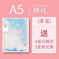 活页本a5可拆卸本子网格本日记本创意少女心记事本b5笔记本文具 A5单本装 (励志款)未来可期