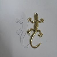 合金加厚壁虎 汽车装饰贴金属外饰车贴 汽车外饰贴用品壁虎贴标 优质金属壁虎[金色1个]