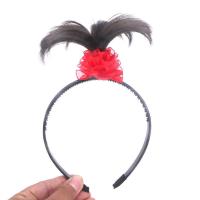 儿童头饰蝴蝶结婴儿假发宝宝发箍发带公主发夹小女孩可爱卷发饰 单辫发箍(大红色)