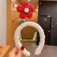 宫廷风格格发箍儿童古风头饰可爱中国风汉服配饰新年女童流苏头箍 红花朵-弹簧发箍