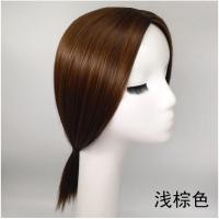 假发补头顶假发片女士中分无痕遮白发补发块仿真发丝手织发顶隐形 [中分补发块]浅棕色 送小梳子