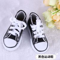 3分叶罗丽芭比娃娃的鞋子60厘米夜萝莉sd靴子高跟鞋冰灵公主鞋bjd 黑色运动鞋 60厘米娃鞋/不含娃娃