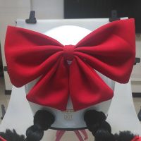 来梦学姐同款头盔蝴蝶结 爆音少女cosplay头盔装饰脏辫假发 大红色重工蝴蝶结一个(不包含头盔)