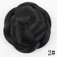 良元假发 发髻亚光逼真圆形 新娘盘头发髻发包秀禾盘头复古发包 自然黑色