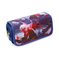 笔袋简约王者大容量文具袋小中高学生文具盒女男双层密码锁铅笔盒 幽冥火 无礼品