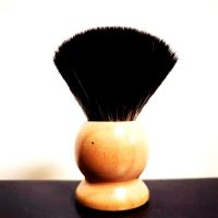 男士胡刷软毛实木柄刮胡须刷柔软剃须泡沫刷理发店扫发刷剃须刷子 1#剃须刷