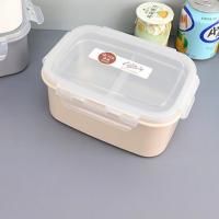 1L不锈钢餐盒学生便当盒水果盒饭盒便携午餐上班族中小学生饭菜 粉色 不带菜格