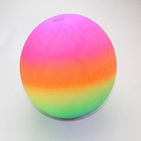 9寸彩虹操场球22cm充气皮球篮足球幼儿园专用拍拍球儿童玩具球 22cm彩虹操场球（不含气筒）