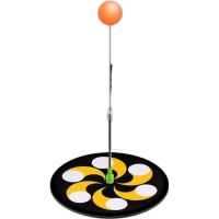 升级闪光弹力软轴乒乓球训练器成人儿童 乒乓球拍 健身玩具练球器 款[金属底座+1杆+3球]无球拍