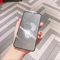 苹果11防窥潮影钢化膜iPhone12叮当猫息影xmax卡通图案xr手机贴膜 防偷窥潮影膜[亲嘴叮当] 记得选型号哦亲