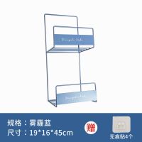 包包收纳架壁挂置物架家用免打孔置物架衣帽架悬挂式门后挂包神器 灰蓝色 包包挂架加粗加大