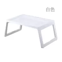 宜家折叠桌子便携式小餐桌简易家用儿童迷你塑料收纳床上电脑轻便 白色 宜家同款懒人床上笔记本电脑桌