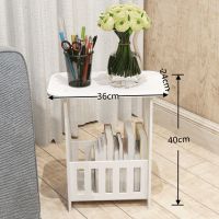 北欧茶几简约迷你小圆桌客厅家用小户型沙发边几卧室床头柜小桌子 单层小方桌(特卖款)