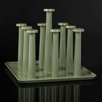 杯架沥水杯子架家用杯架子倒挂水杯架挂架茶杯玻璃杯放杯子的架子 方形豆绿