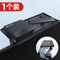 免打孔显示器置物架电视机支架屏幕路由器机顶盒架子收纳架挂架 大号免打孔置物架1个[网格款]