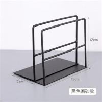 创意ins风书立 桌上书本收纳置物书架简约桌面书挡板书靠书夹学生 黑色磨砂 3313