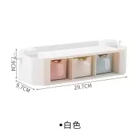 免打孔厨房置物架壁挂调味料收纳架调料盒套装家用组合 白色