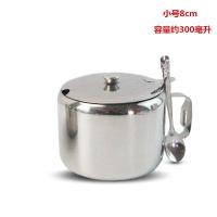 加厚不锈钢调味瓶带盖糖盅带把辣椒调味盒调料罐调味盅糖盅作料盒 小8cm带把加厚糖盅