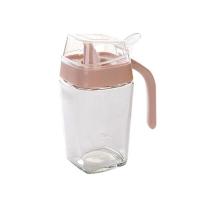 创意大容量玻璃油壶醋瓶酱油瓶耐高温自动回流防漏油瓶油罐调味瓶 北欧粉小(300ml)