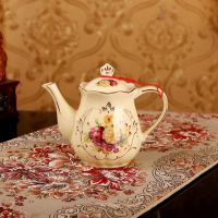 陶瓷调味用品欧式厨房盐罐油壶创意调料用品可装500克大容量醋瓶 油壶:繁花似锦-黄釉(小号)