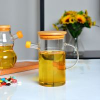 [沧州热卖]玻璃油壶家用高硼硅酱油瓶醋壶防漏油罐厨房油瓶 直身油壶500ml
