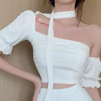 性感辣妹炸街套装女露肩上衣包臀半身裙时尚两件套2021夏季新款 单上衣 S