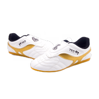 跆拳道鞋 儿童男训练软底女款初学者成人道鞋武术鞋透气泰拳道鞋 新款金边 32码